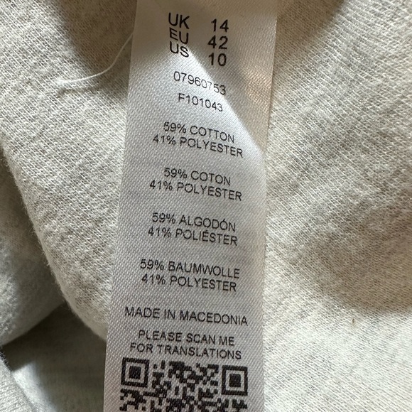 NWT Asos Grey Sweatshirt‎ Cowl Neck Dress Size 10 - Picture 5 of 8